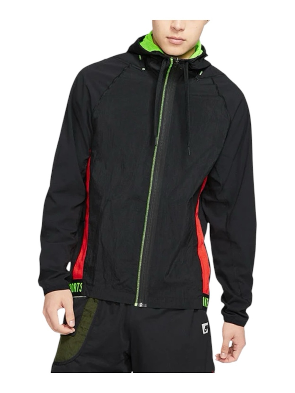 Nike Sport Clash Full Zip Training Jacket Black Dri-Fit Mens L